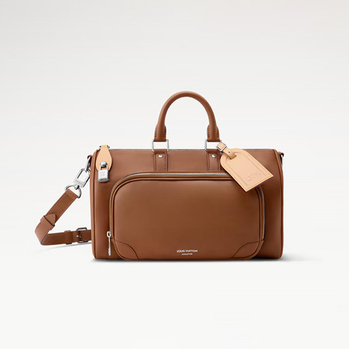lv louis vuitton keepall cargo bandouliere 35 smooth leather duffle bag #m28100